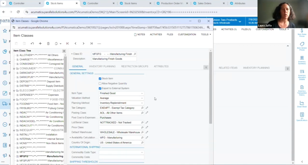 Organizing inventory