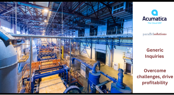 Acumatica Dashboards and Generic Inquiries: Real-Time Business Intelligence for Manufacturers